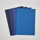 Deckblätter mit Leinenstruktur - nachtblau, dunkelblau, royalblau, mittelblau