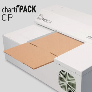 Papierpolstermaschine OPUS ChartiPACK CP zum Zerkleinern von Kartons und Herstellen von umweltfreundlichem Füllmaterial