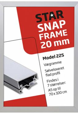 Alu Snap Frame, silber, 20 mm Profil, flach