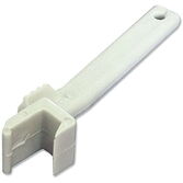 Profilöffner für Security Klapprahmen 25-32mm aus weißem Kunststoff