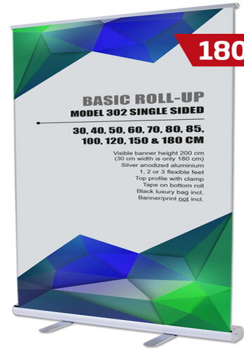 Basic Roll-up, einseitig, 180 cm, Alu