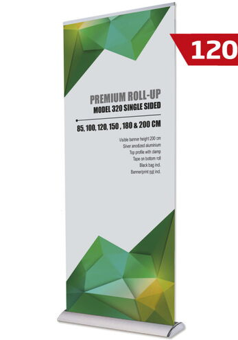 Premium Roll-up, einseitig, 120 cm, Alu, mit Teleskopstange