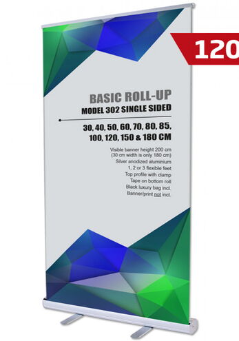 Basic Roll-up, einseitig, 120 cm, Alu