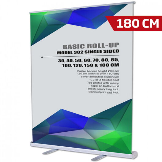 Basic Roll-up, einseitig, 180 cm, Alu