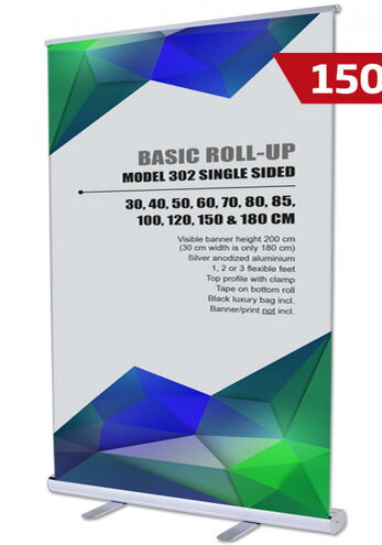 Basic Roll-up, einseitig, 150 cm, Alu